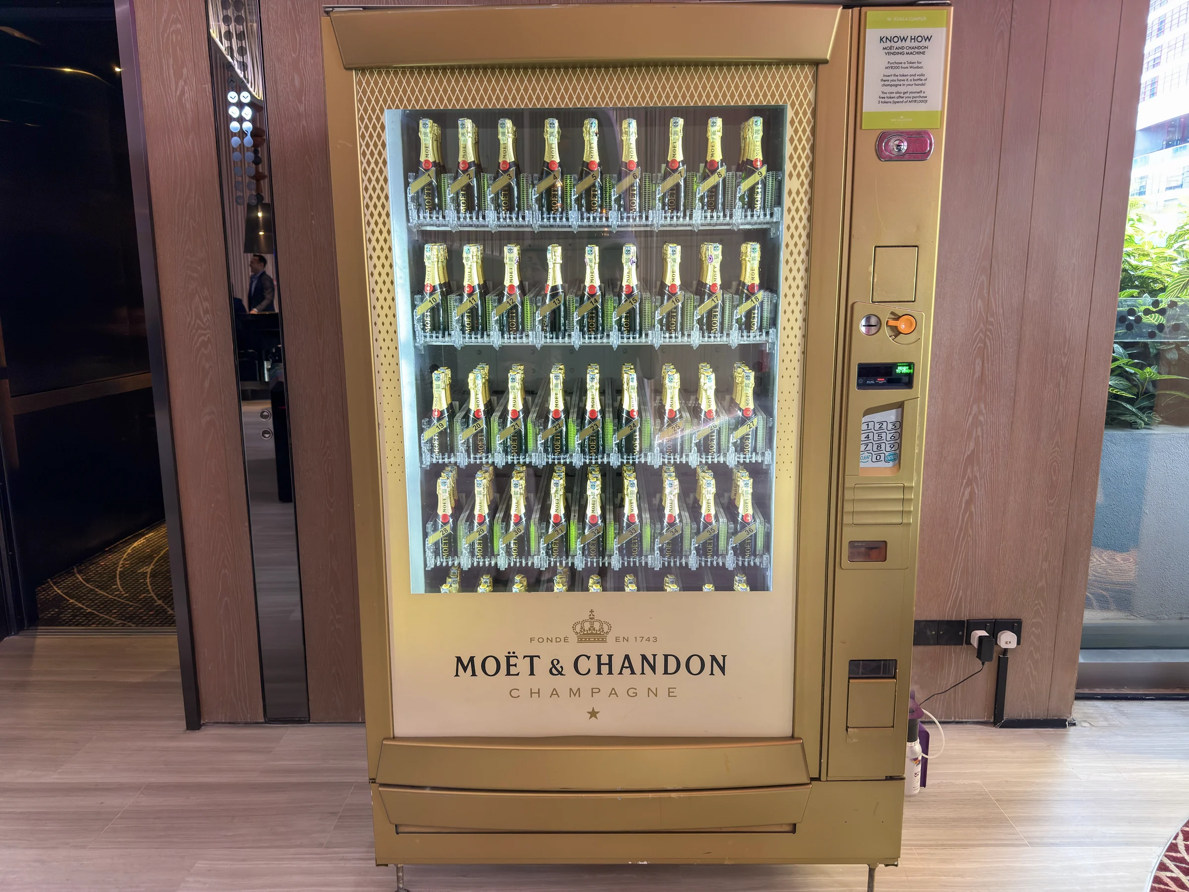 The Moët & Chandon vending machine.