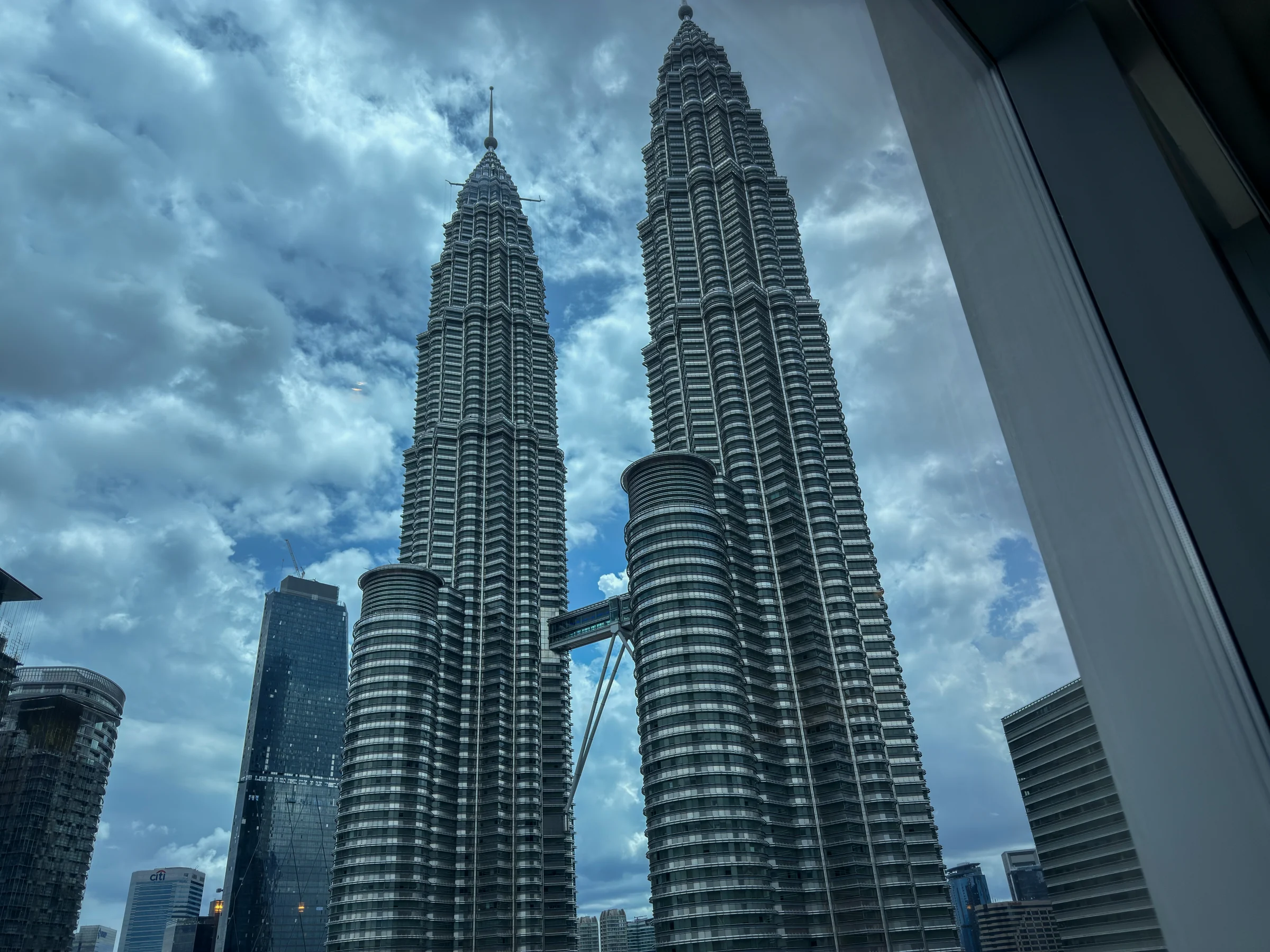 The Petronas Twin Towers from the room's window.