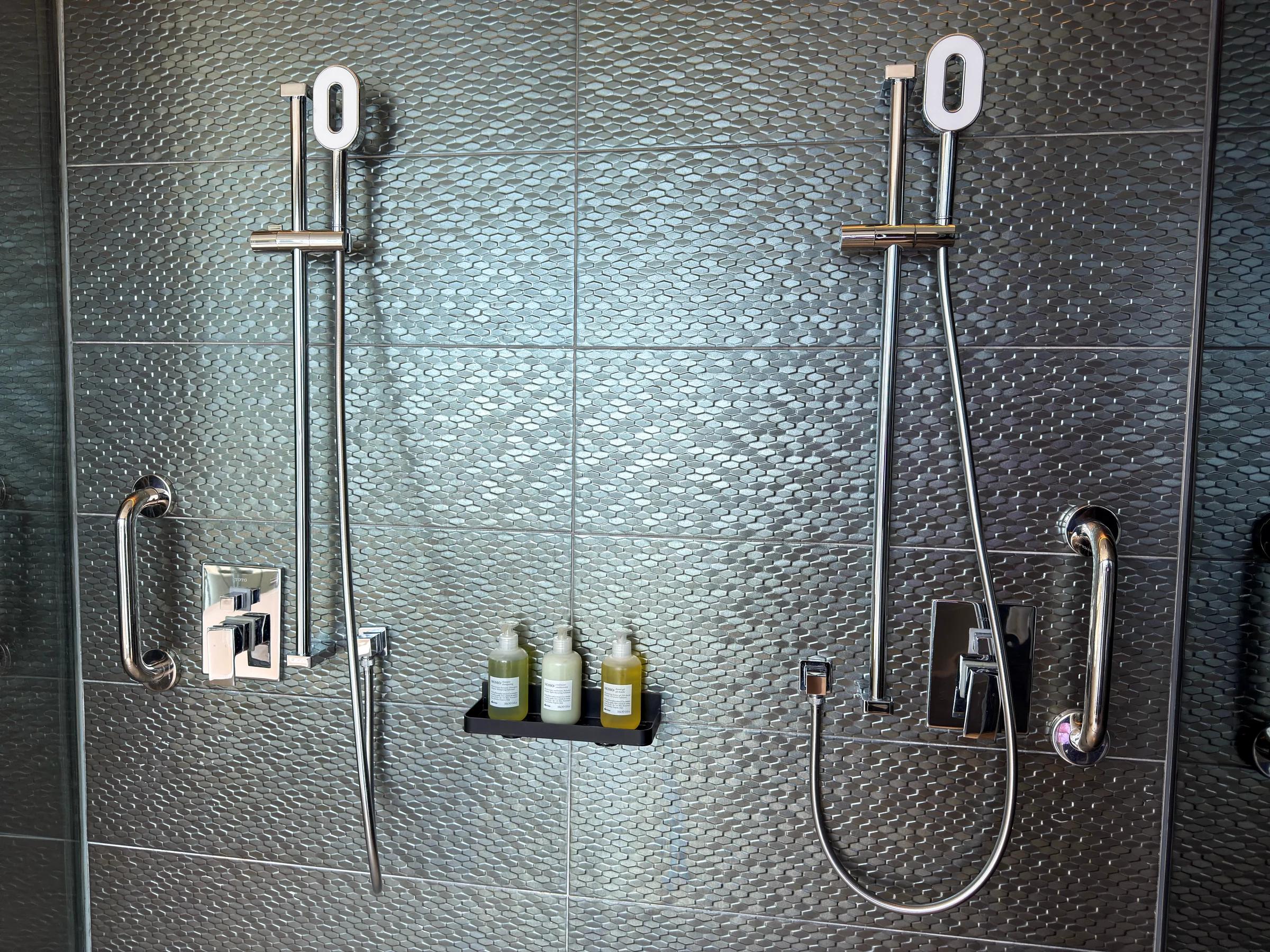The two showers side by side.
