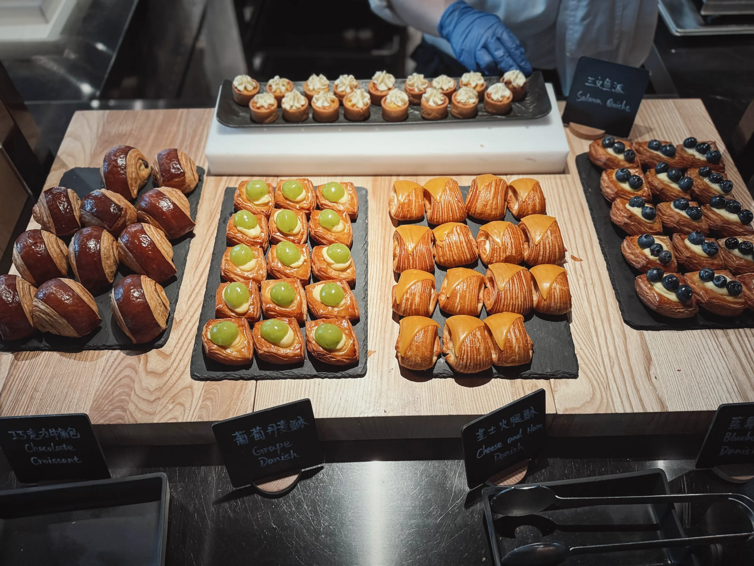 Colourful breads and pastries