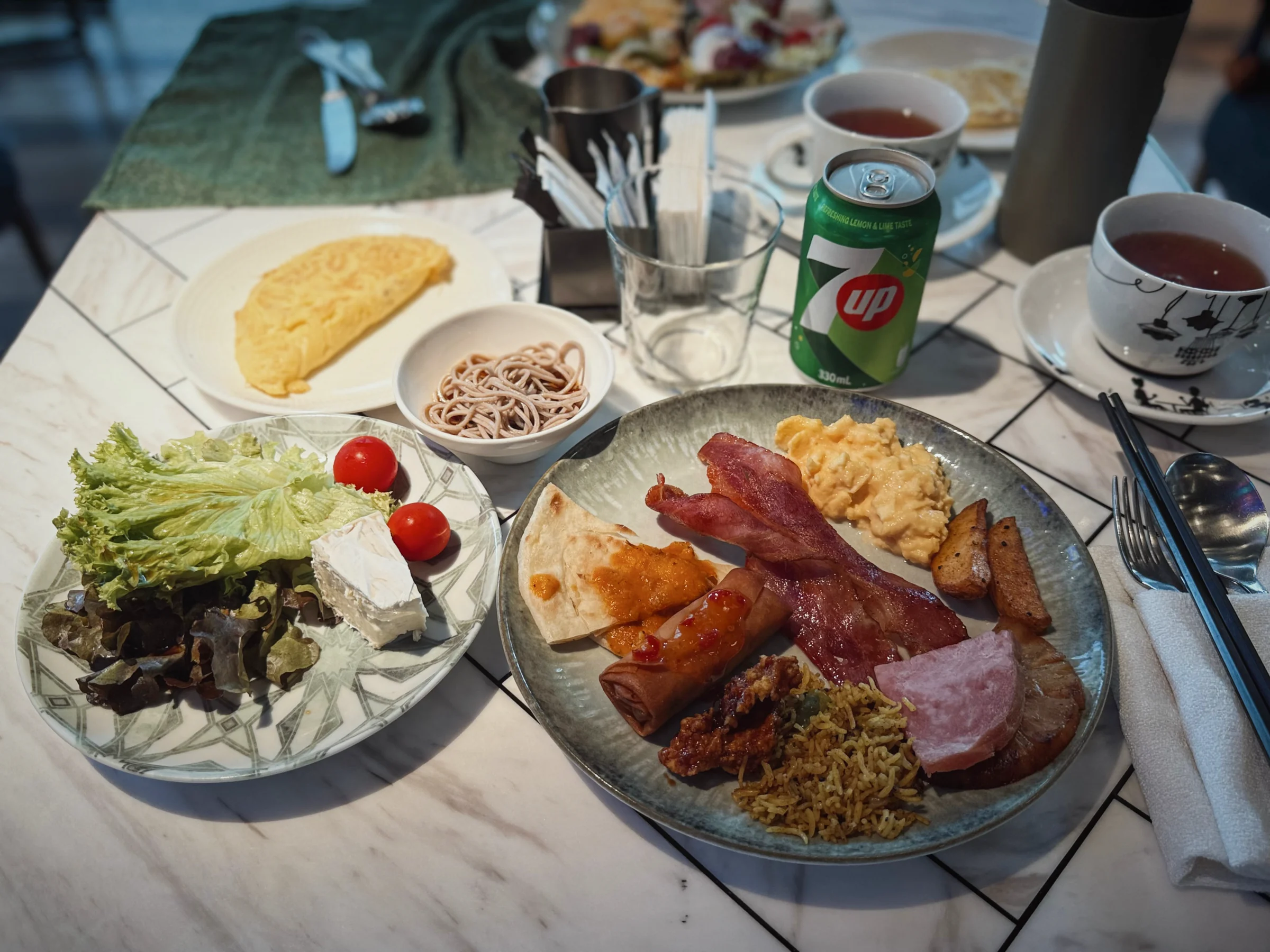My breakfast choices and soba