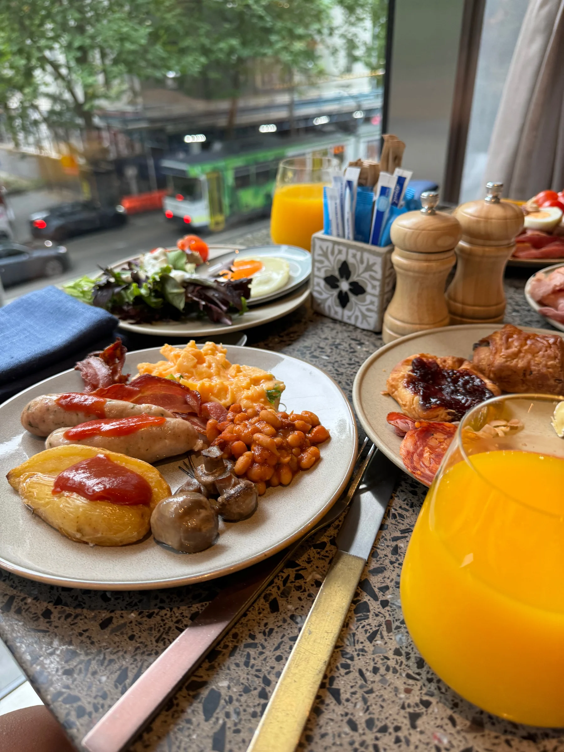 My plate from the breakfast buffet.