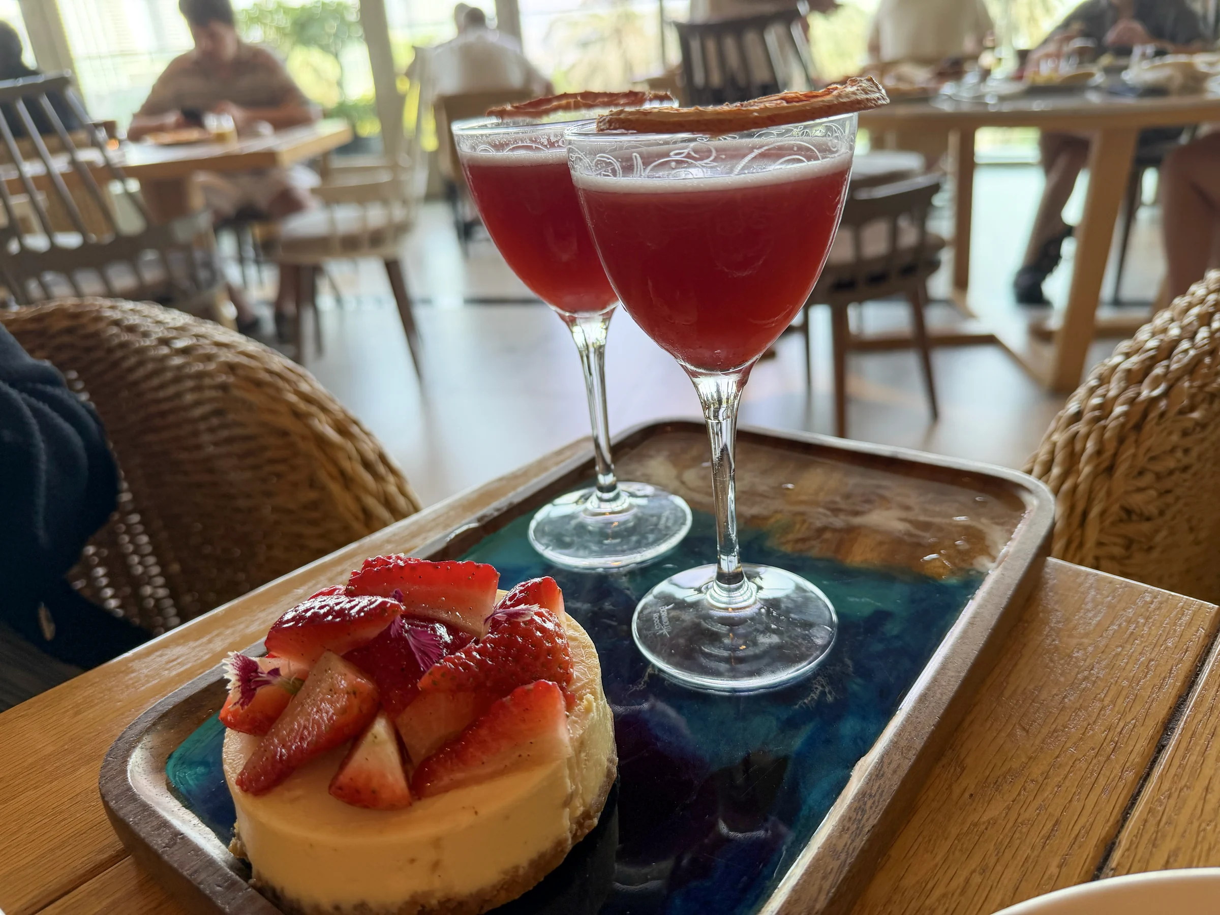 タルトとドリンク。