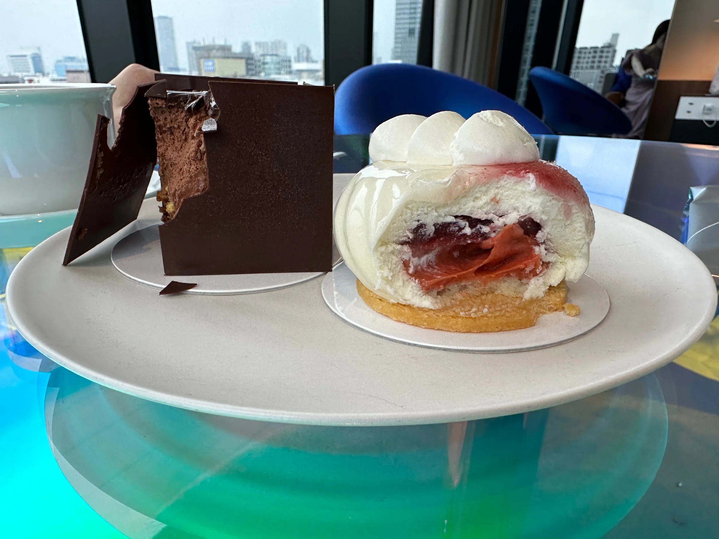 Dessert with city views. (July 2023)