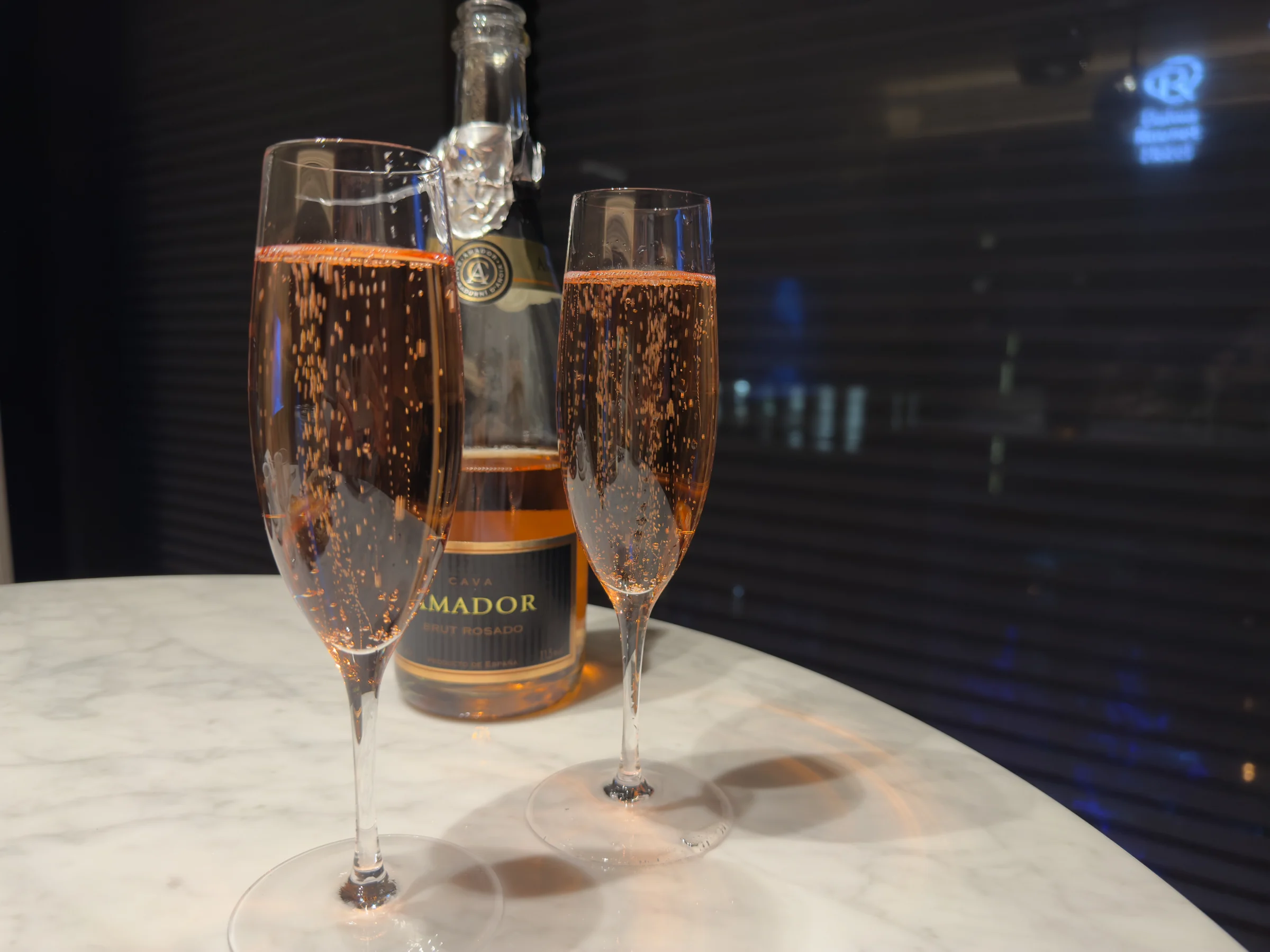 Sparkling wine in the room