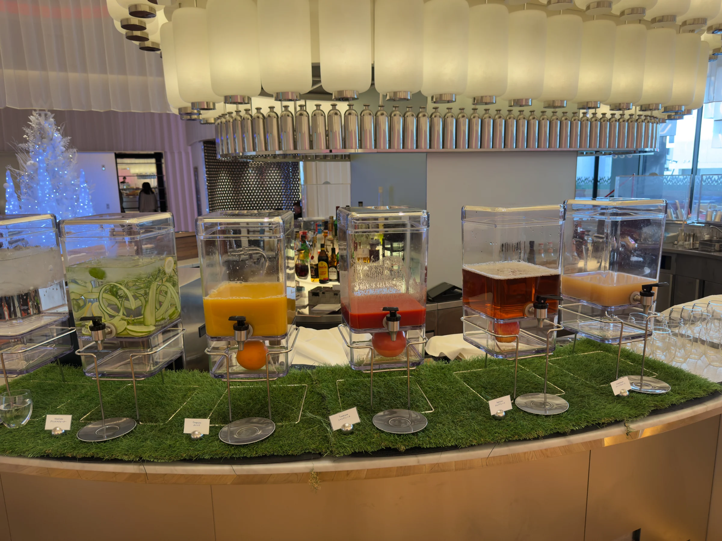 Juices at breakfast