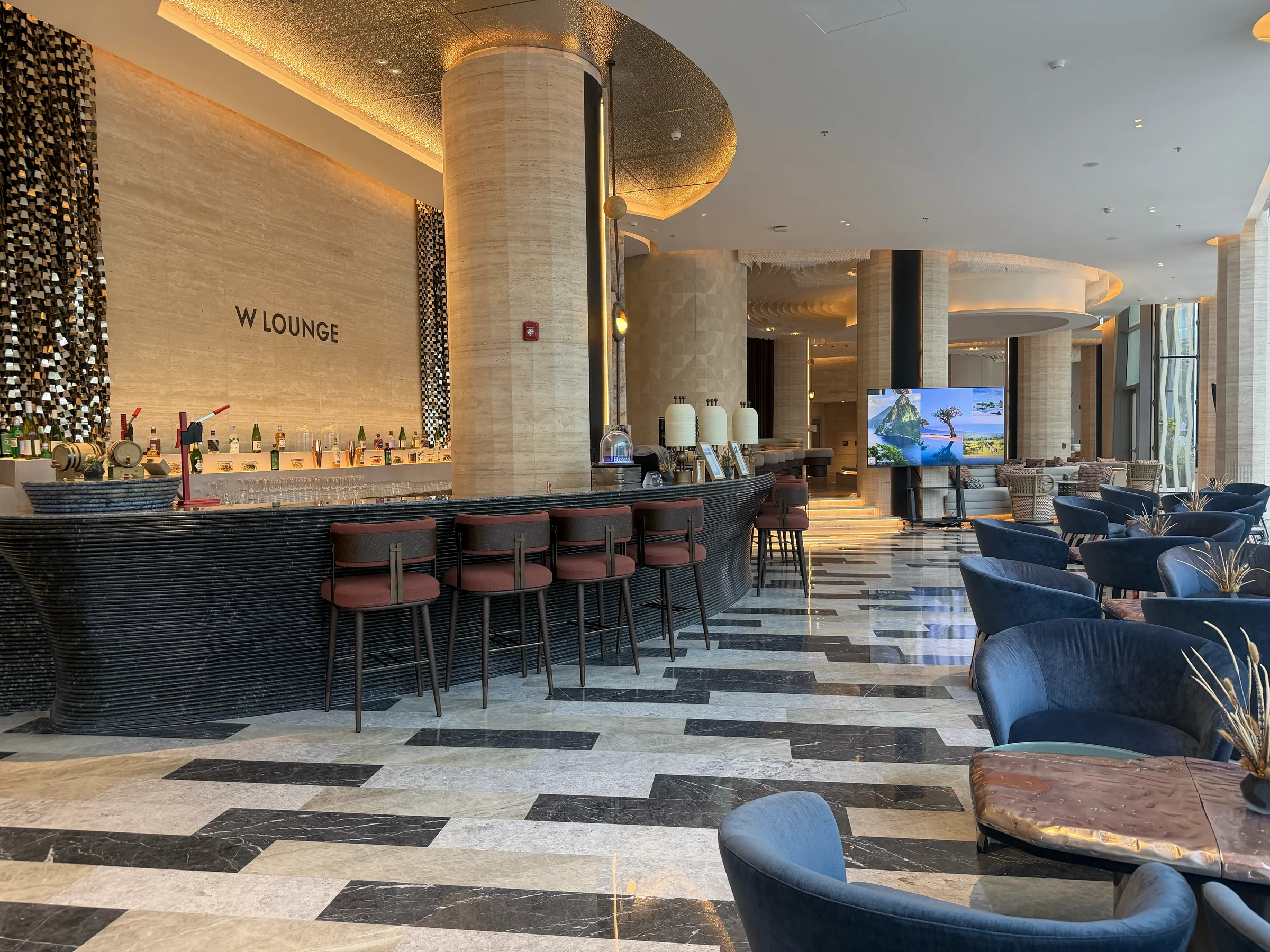 館内のW Lounge。
