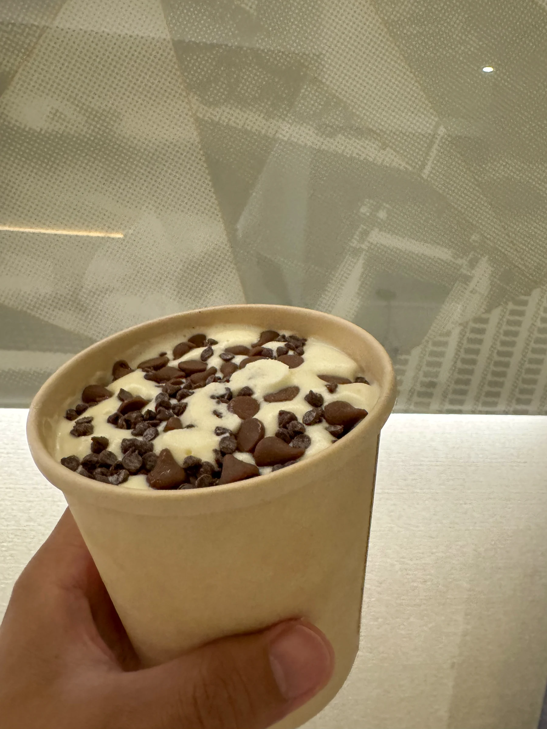 Ice cream ordered through in-room dining.