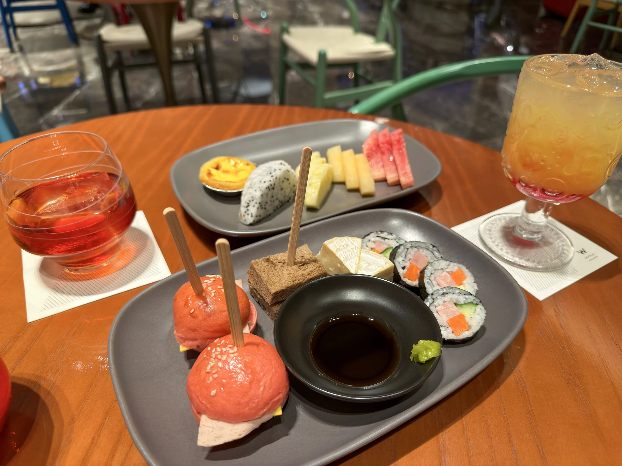 Light snacks at happy hour.
