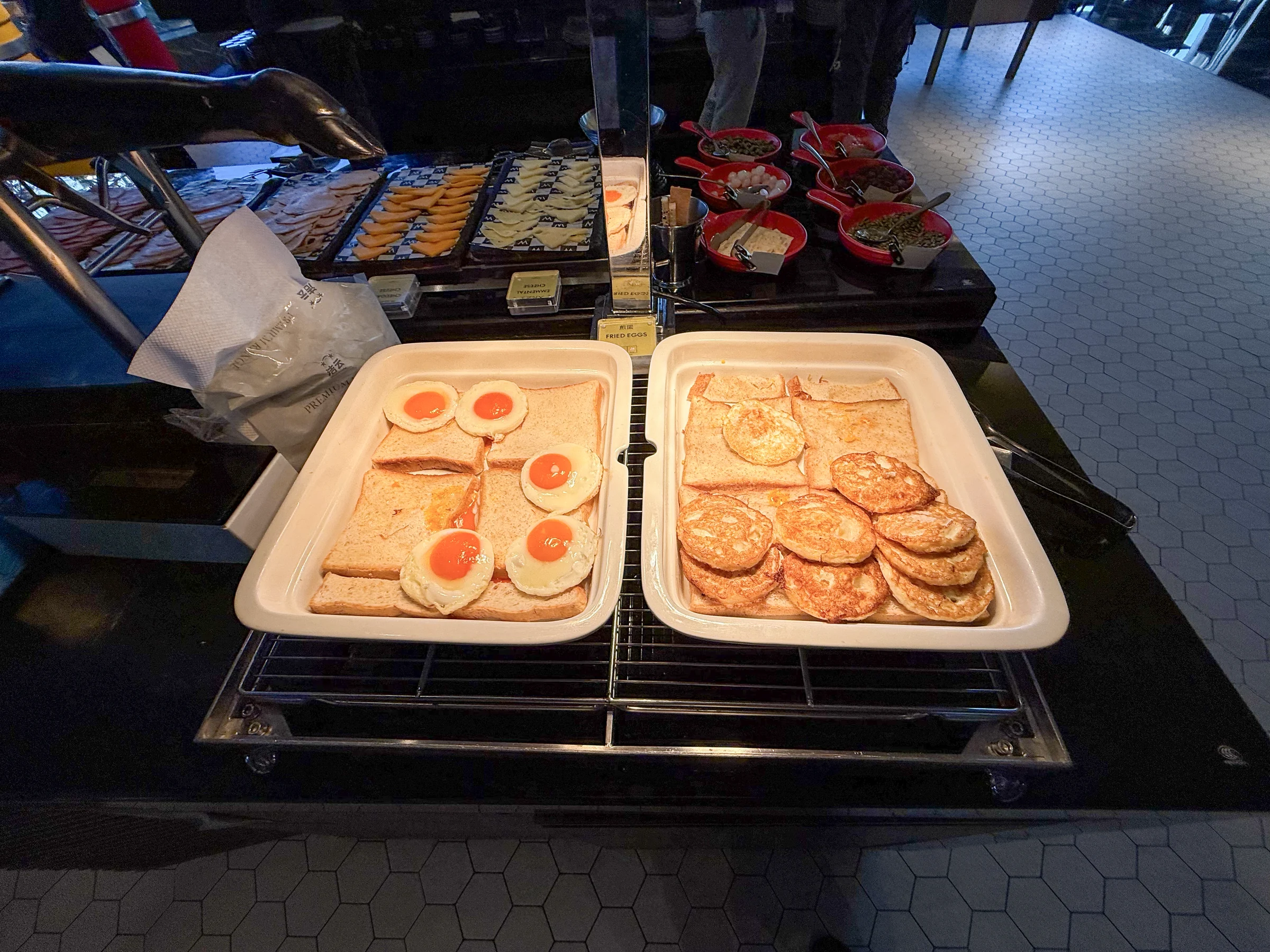 Pancakes at breakfast.