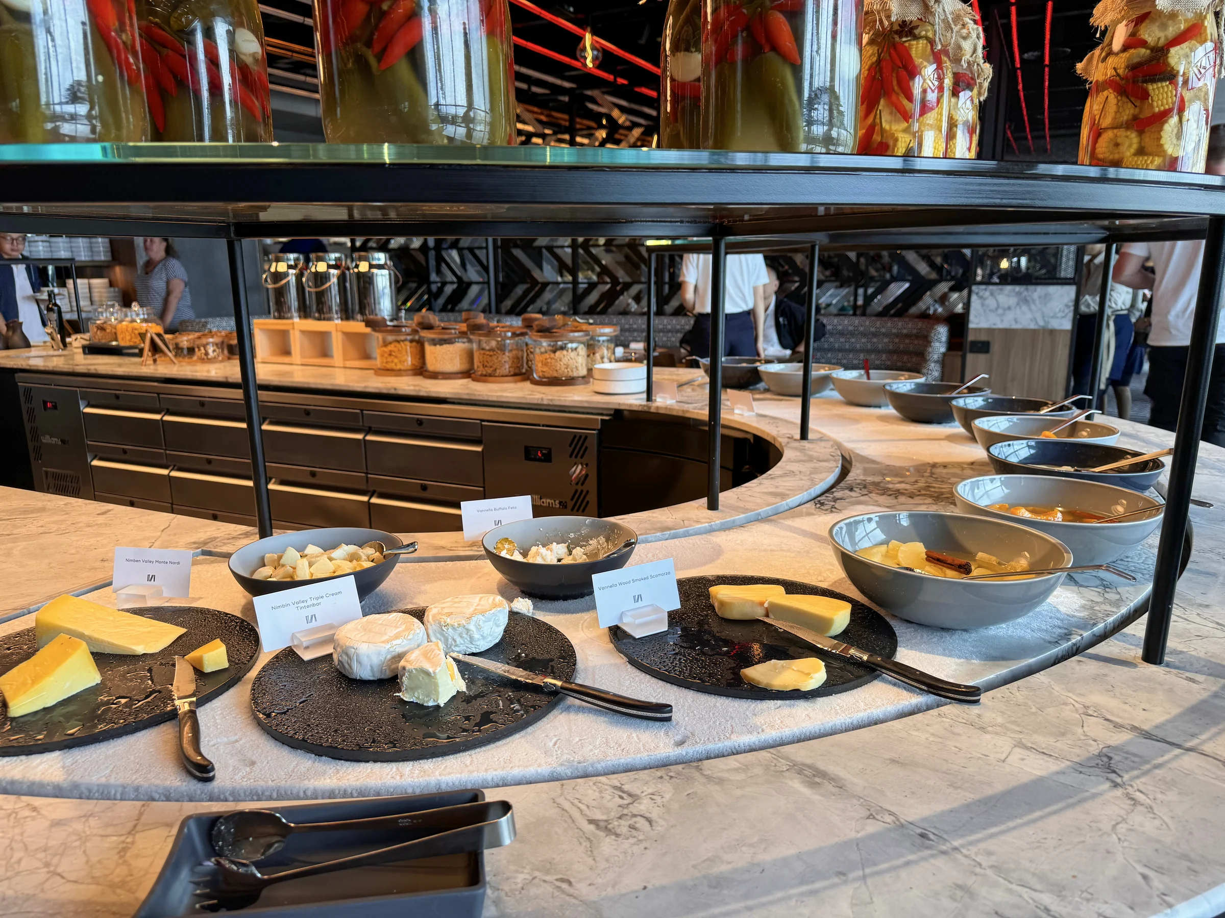 Cheese at the BTWN buffet.