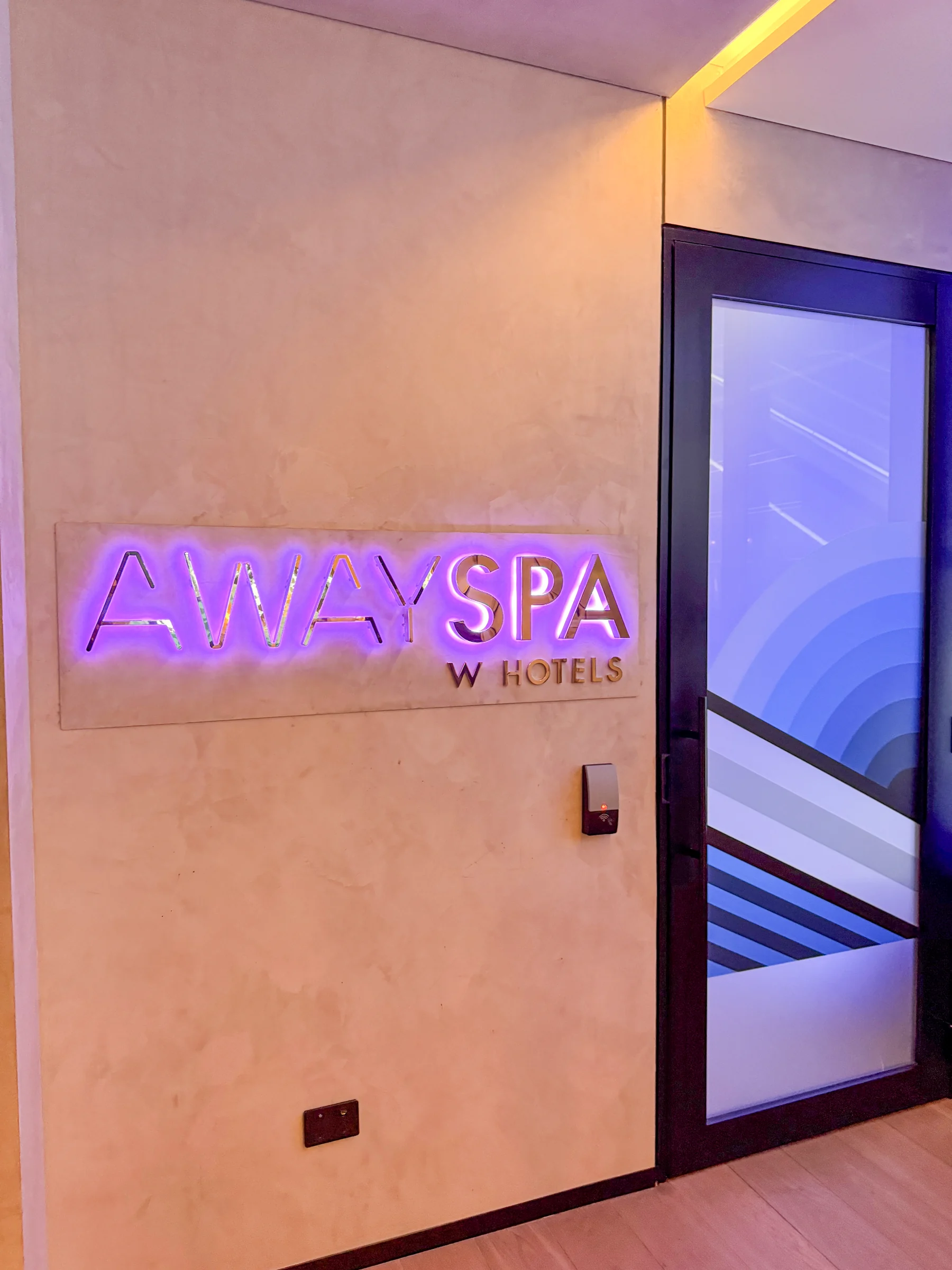 The entrance to AWAY Spa.