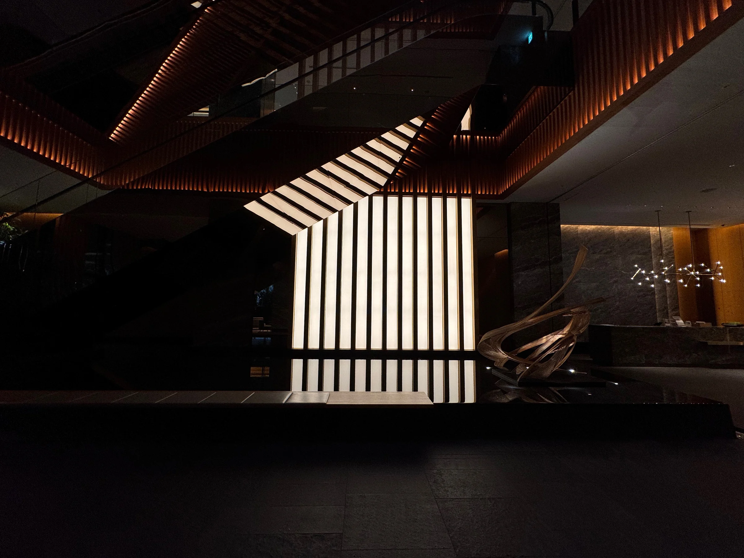 Lobby artwork in natural light