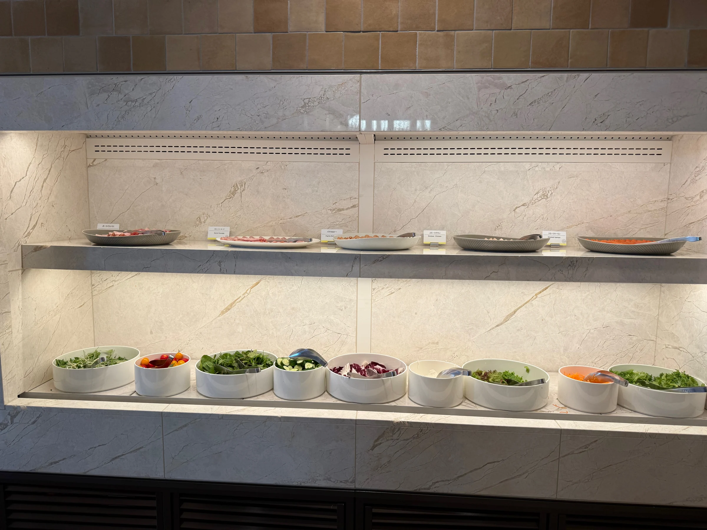 The salad and cold dishes buffet